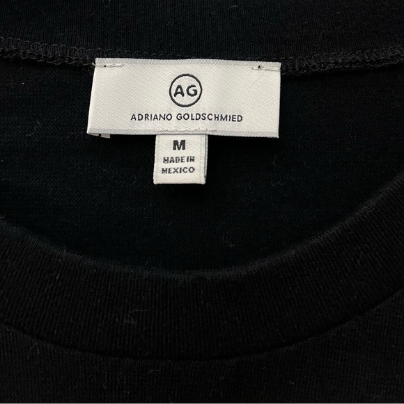 AG Jeans Black Khloe Epaulet T-Shirt Size Medium - Picture 4 of 6